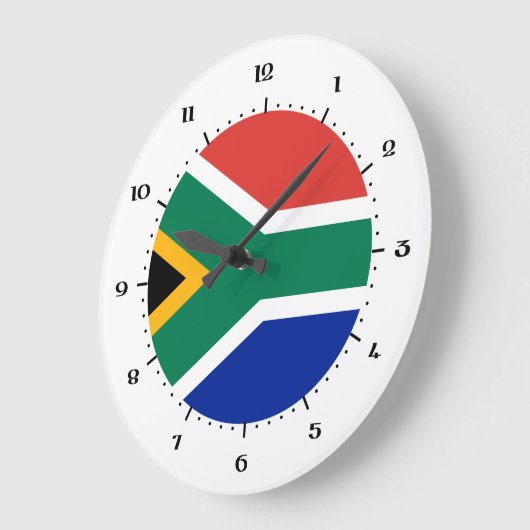 Südafrikanische Flaggenmauer Große Wanduhr (Winkel)