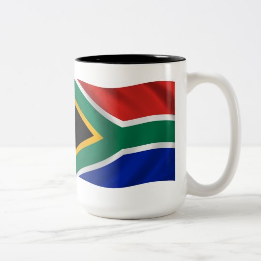 Südafrikanische Flaggenstaaten-Tasse Zweifarbige Tasse (Rechts)