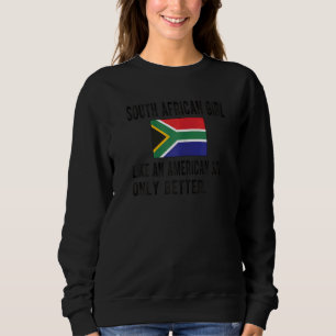 Südafrikanische Girl-Südafrika-Flagge Sweatshirt