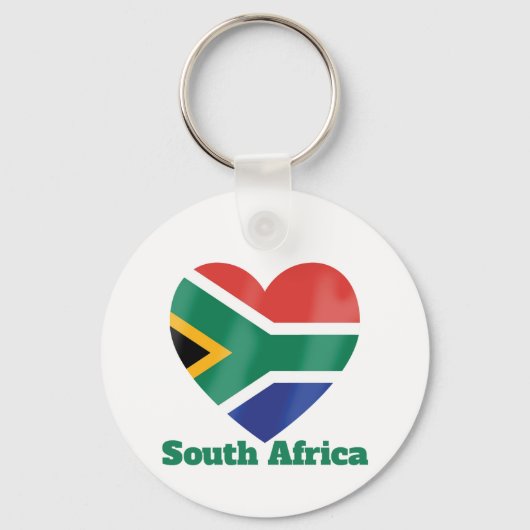 Südafrikanische Herzenflagge Schlüsselanhänger (Rückseite)