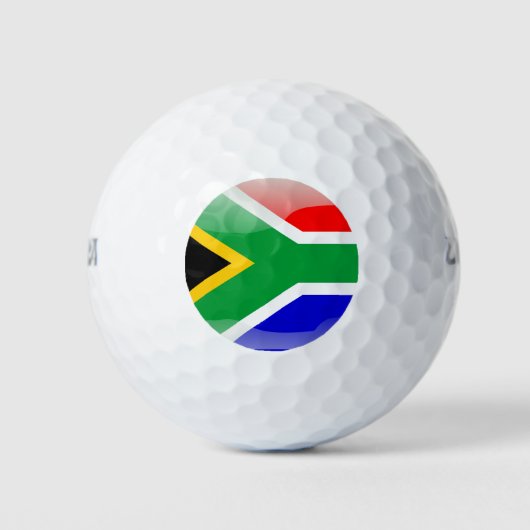 Südafrikanische Hochglanzflagge Golfball (Vorderseite)