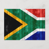 Südafrikanische Holzflagge Postkarte (Vorderseite)
