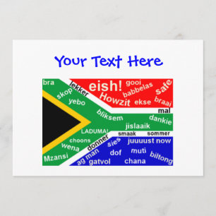 Südafrikanische Jargon-Einladung - kundengerecht Einladung