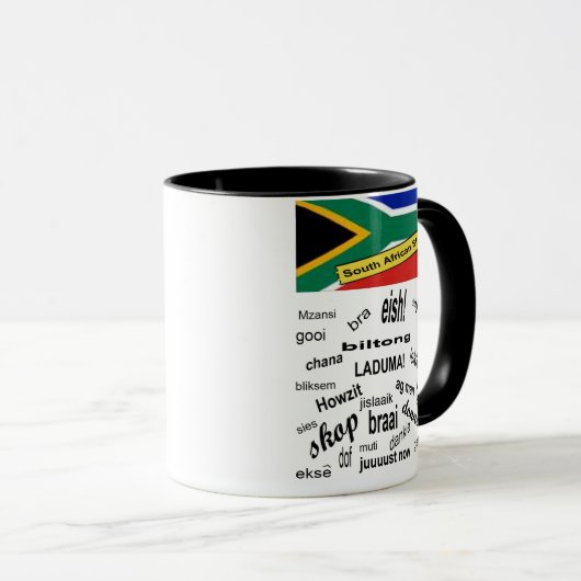 Südafrikanische Jargon-Tasse Tasse (VorderseiteRechts)
