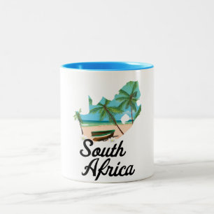Südafrikanische Karte Zweifarbige Tasse