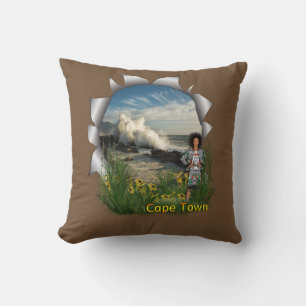 Südafrikanische Modefrau aus Kapstadt Kissen