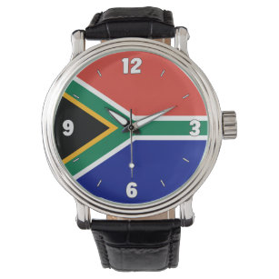 Südafrikanische Nationalflagge Elegant Patriotic Armbanduhr