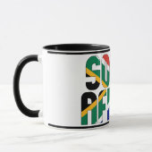 Südafrikanische Nationalflagge Patriotischer Kaffe Tasse (Links)