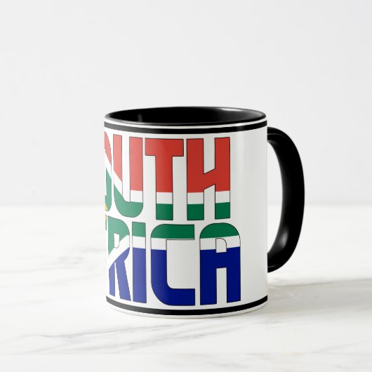 Südafrikanische Nationalflagge Patriotischer Kaffe Tasse (VorderseiteRechts)