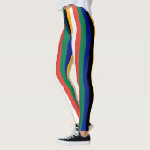 Südafrikanische Nationalflaggenfarben vertikal ges Leggings (Links)