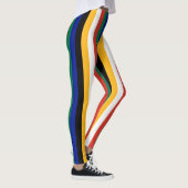 Südafrikanische Nationalflaggenfarben vertikal ges Leggings (Rechts)