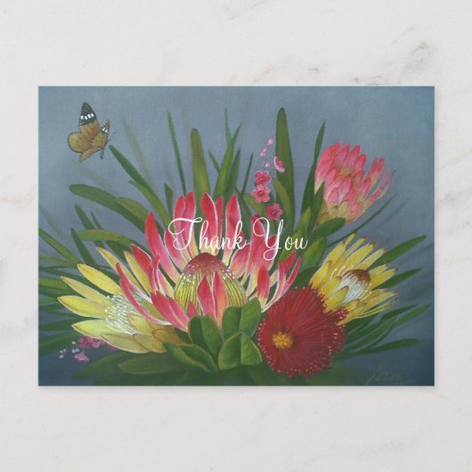 Südafrikanische Proteas Vielen Dank Postkarte (Vorderseite)