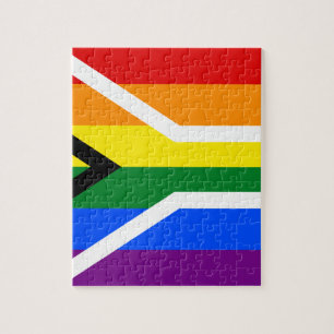 Südafrikanische Regenbogen-LGBT-Schwulen-Stolzflag Puzzle