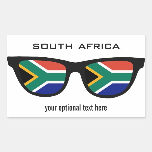Südafrikanische Shades-Zollaufkleber Rechteckiger Aufkleber (Vorderseite)