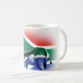 Südafrikanische Springbock Flagge Kaffeetasse (VorderseiteRechts)