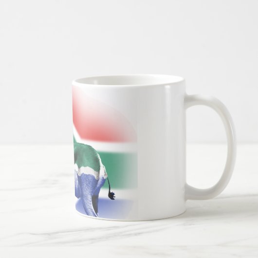 Südafrikanische Springbock Flagge Kaffeetasse (Rechts)