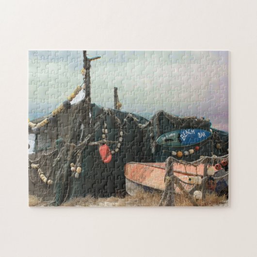 Südafrikanische Strandlooper Hütte. Puzzle (Horizontal)