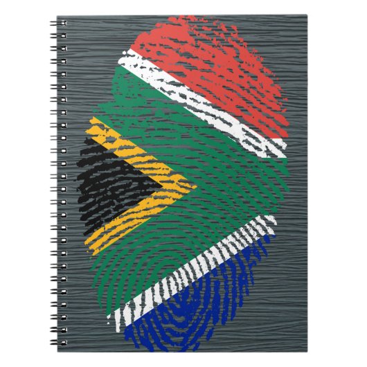 Südafrikanische Touchfingerabdruckflagge Notizblock (Vorderseite)