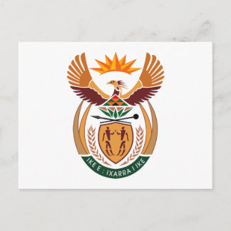 Südafrikanische Wappen Postkarte