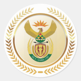 Südafrikanische Wappen Runder Aufkleber