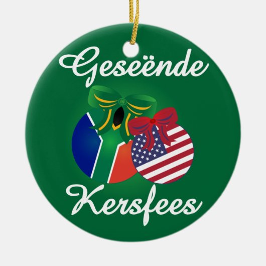 Südafrikanische Weihnachtsverzierung - Keramik Keramik Ornament (Vorne)