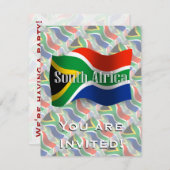Südafrikanische Wellenflagge Einladung (Vorne/Hinten)