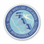 Südafrikanischer Airways-Afrika-Sticker Aufkleber (Vorderseite)