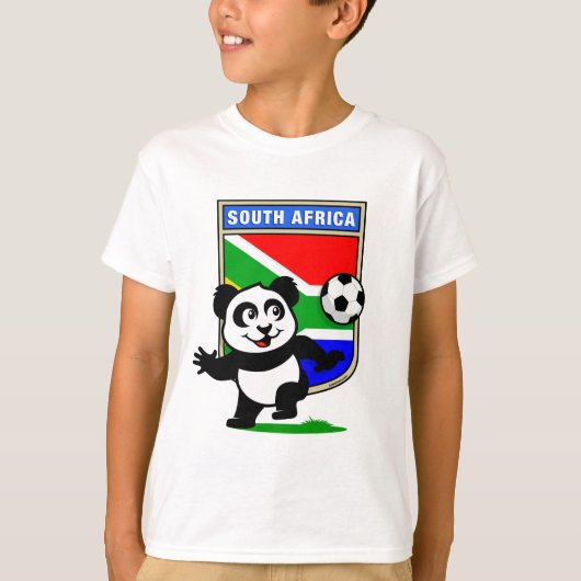 Südafrikanischer Fußballball Panda T-Shirt (Vorderseite)