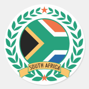 Südafrikanischer Kranz Runder Aufkleber