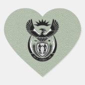 Südafrikanischer Pass Herz-Aufkleber (Vorderseite)