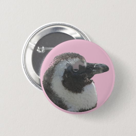 Südafrikanischer Pinguin-kundengerechter Knopf Button (Vorne & Hinten)