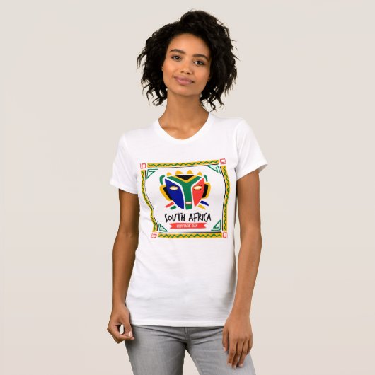 Südafrikanischer T - Shirt zum Kulturerbe (Vorne ganz)