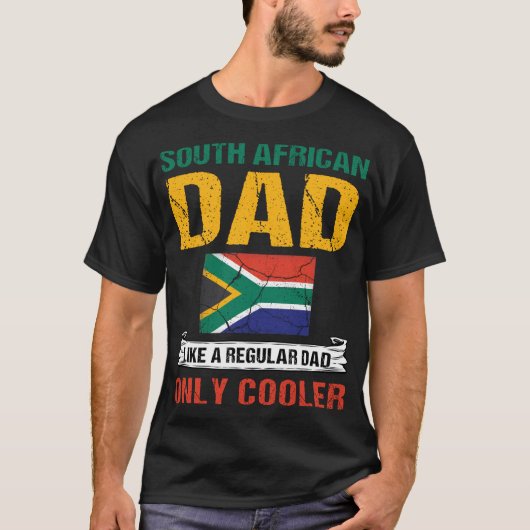 Südafrikanischer Vater wie ein regelmäßiger Vater T-Shirt (Vorderseite)