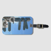 Südafrikanischer Wegweiser + Pinguine Gepäckmarke Gepäckanhänger (Vorderseite (Horizontal))