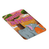 Südafrikanisches Cartoon-Reiseplakat Magnet (Rechte Seite)