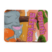 Südafrikanisches Cartoon-Reiseplakat Magnet (Horizontal)