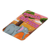 Südafrikanisches Cartoon-Reiseplakat Magnet (Linke Seite)