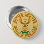 Südafrikanisches Emblem Button (Vorne & Hinten)