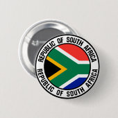 Südafrikanisches Emblem Button (Vorne & Hinten)