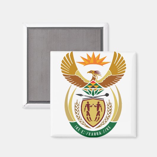 Südafrikanisches Emblem Magnet (Vorderseite/Rückseite)