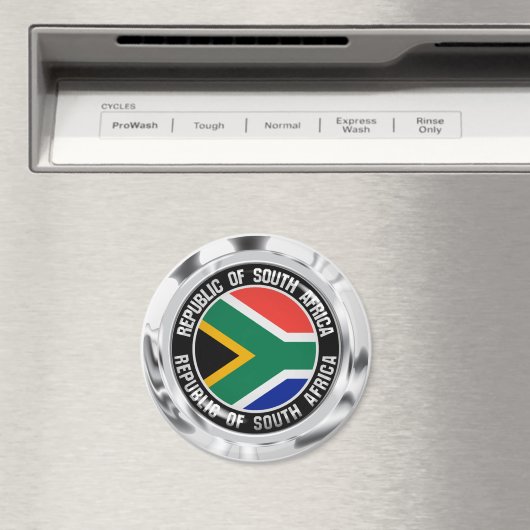 Südafrikanisches Emblem Magnet (In Situ (Geschirrspüler))