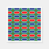Südafrikanisches Flaggenmuster Serviette (Vorderseite)