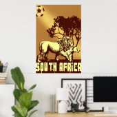Südafrikanisches Fußballposter Poster (Heimbüro)
