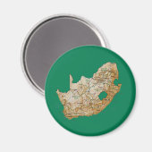 Südafrikanisches Kartenmagnet Magnet (Vorderseite/Rückseite)