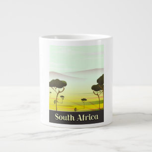 Südafrikanisches Landschaft-Abend-Reiseposter Jumbo-Tasse