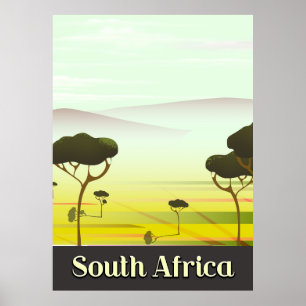 Südafrikanisches Landschaftsposter Abend Poster