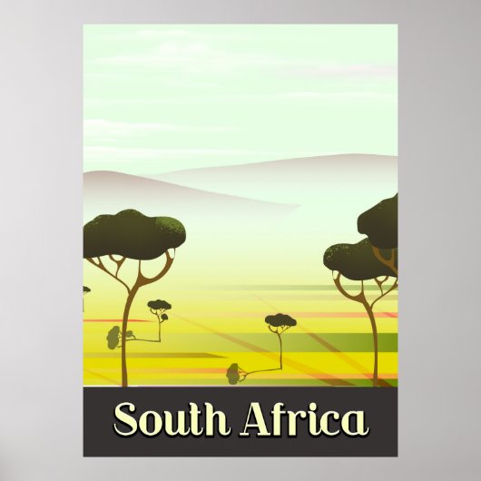 Südafrikanisches Landschaftsposter Abend Poster (Vorne)