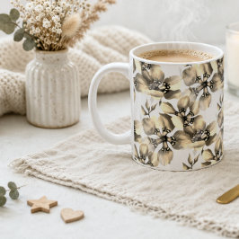 Südafrikanisches Nahtloses Blumenthema Kaffeetasse