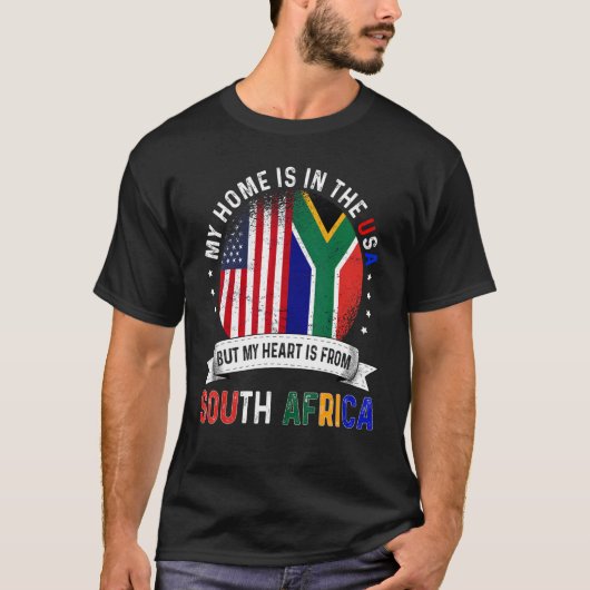Südafrikanisches Patriot Heart kommt aus Afrika T-Shirt (Vorderseite)