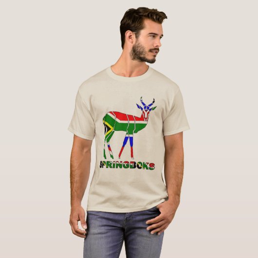 Südafrikanisches Rugby-Springbock-T-Shirt T-Shirt (Vorne ganz)